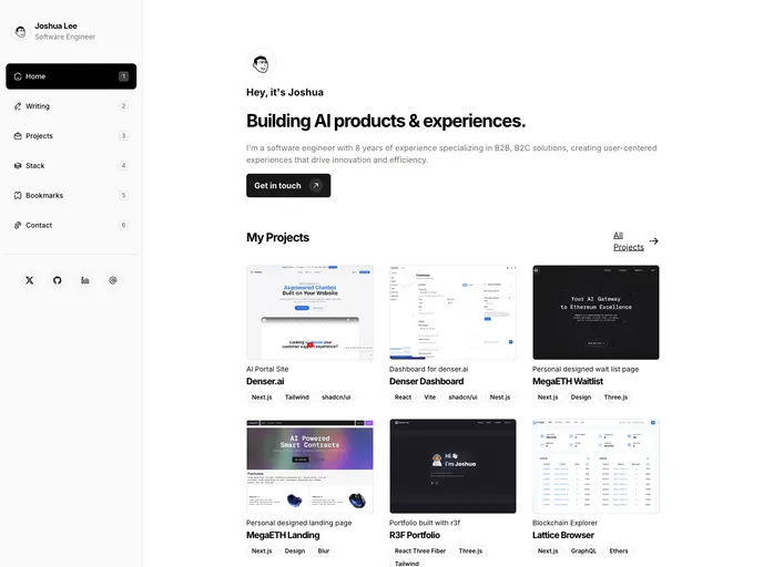 screenshot of Remix Portfolio