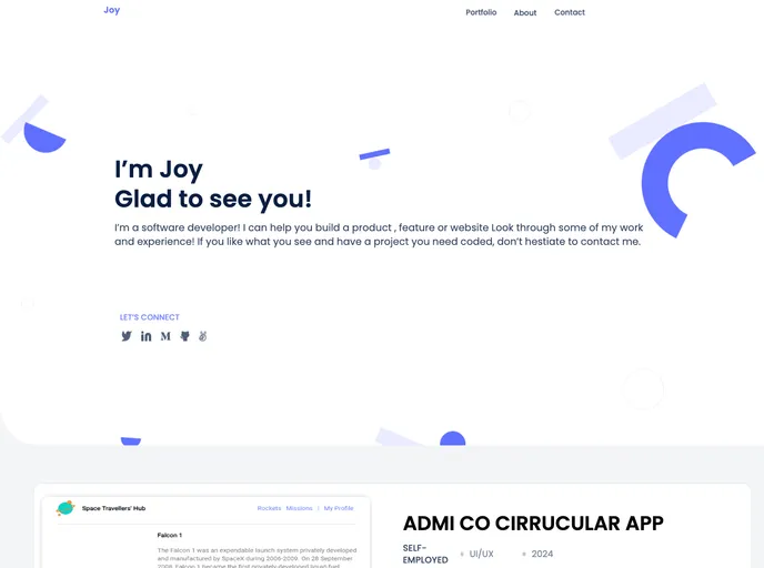 screenshot of ThePortfolio