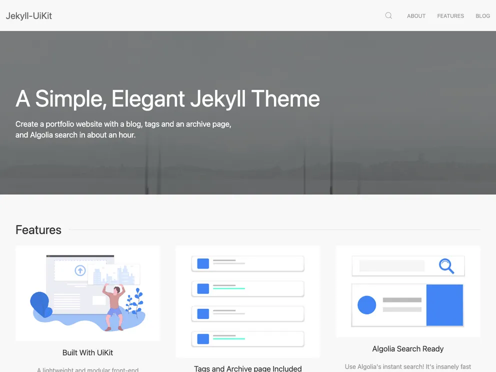 screenshot of Jekyll Uikit