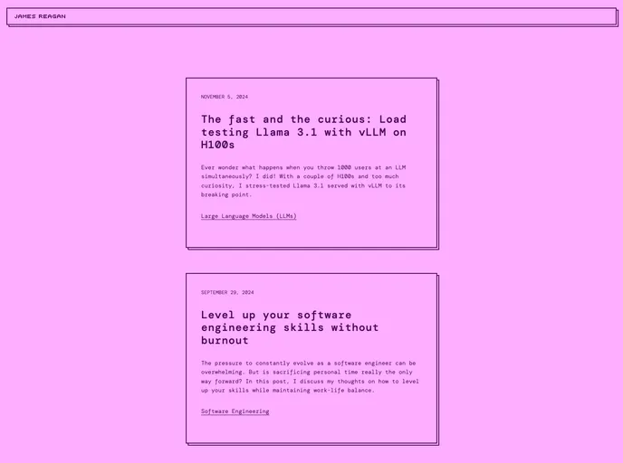 screenshot of Jpreagan.com