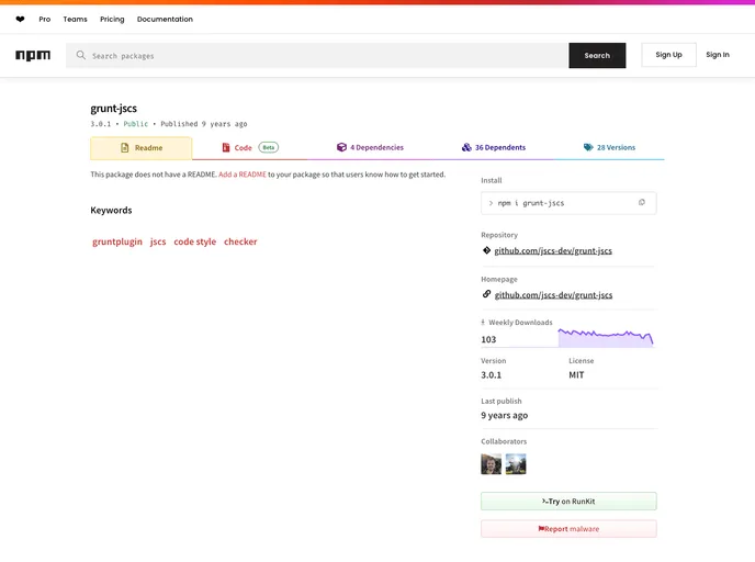 screenshot of Grunt Jscs