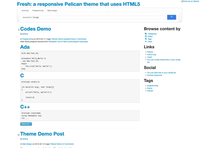 screenshot of Pelican Fresh