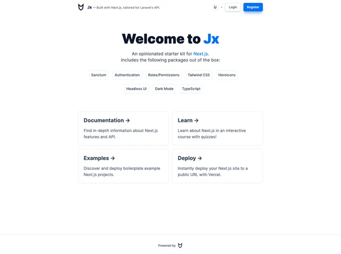 screenshot of Jx