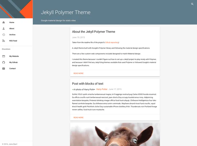 screenshot of Jekyll Polymer