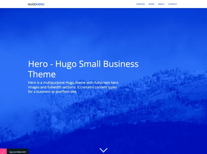 screenshot of Hugo Debug Bar