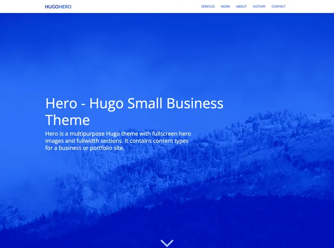 Hugo Hero Theme screenshot