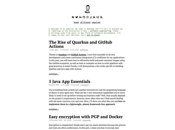 screenshot of Juliaaano