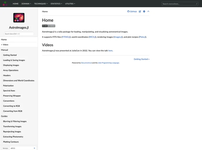 screenshot of AstroImages.jl