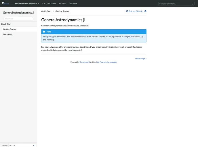 screenshot of GeneralAstrodynamics.jl