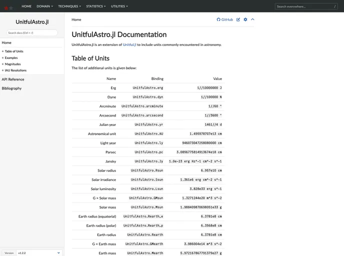 screenshot of UnitfulAstro.jl