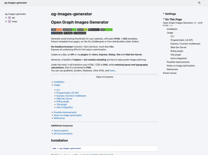 screenshot of Og Images Generator