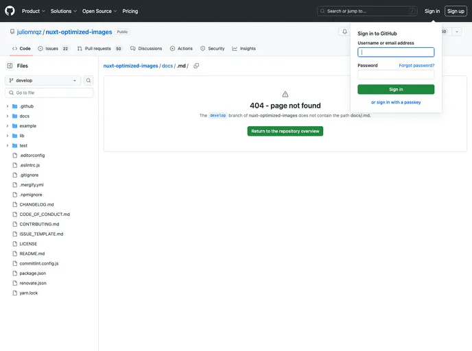 screenshot of Nuxt Optimized Images