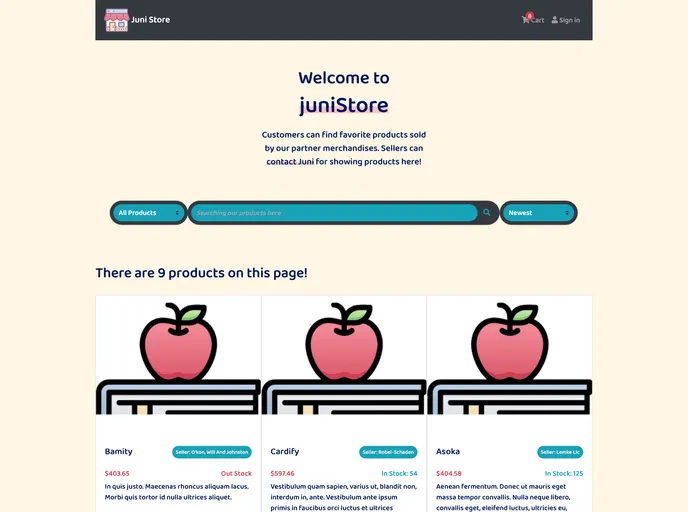 screenshot of Jamstack Ecommerce Nextjs