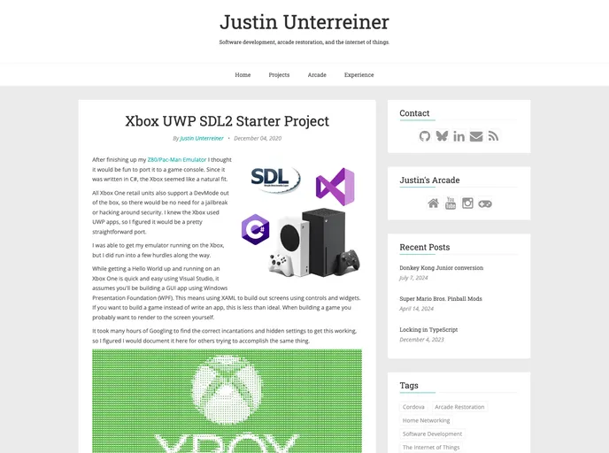 screenshot of Xbox Uwp Sdl2 Starter