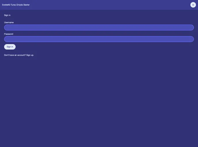 Sveltekit Turso Drizzle screenshot