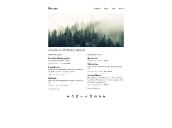 screenshot of Papaya