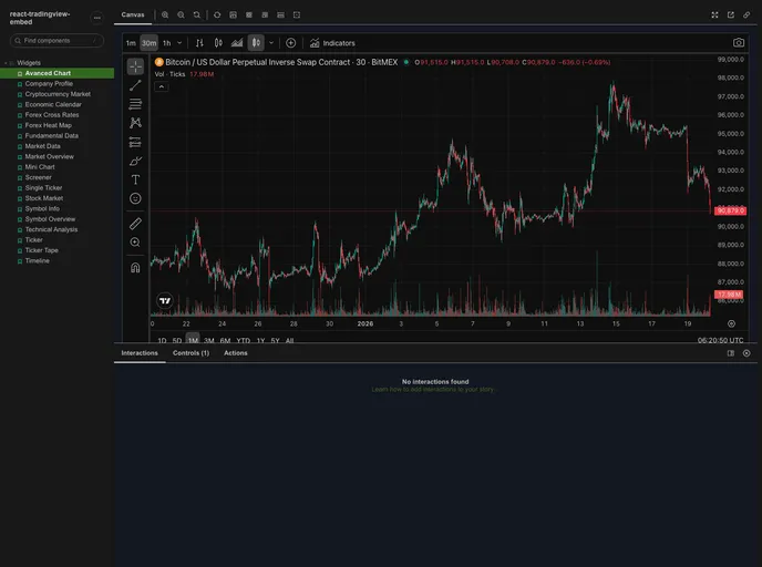 React Tradingview Embed screenshot
