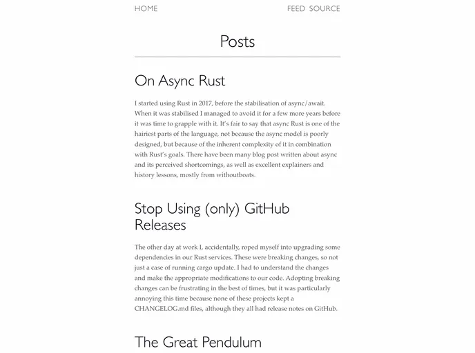 screenshot of Hugotunius.se