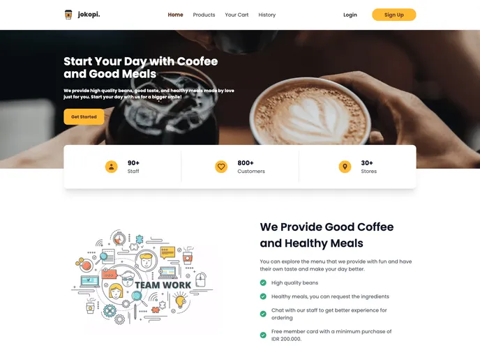 screenshot of Jokopi React