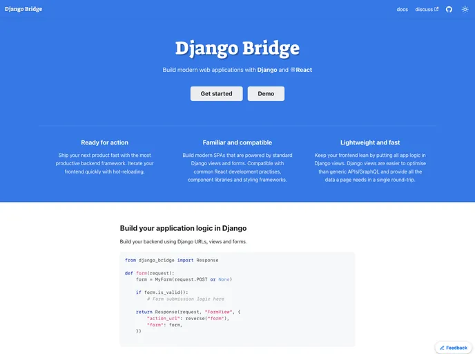 Django Bridge screenshot