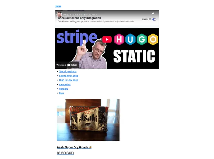 screenshot of Shopfront