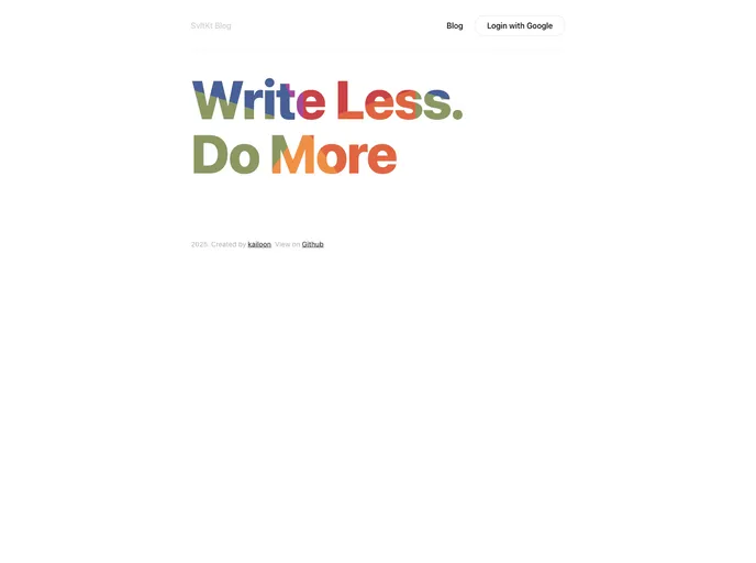 screenshot of Sveltekit Auth Blog