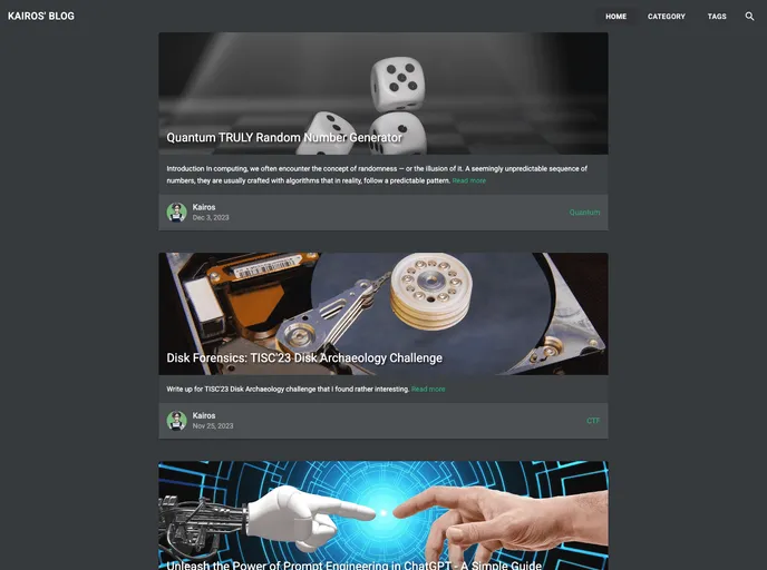 Cyberblog screenshot