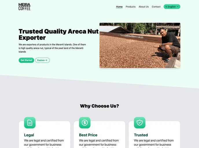 screenshot of Meiracoffee