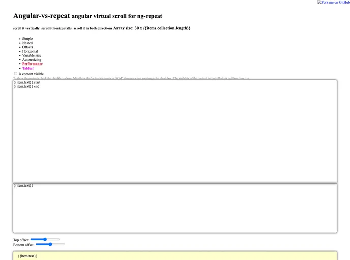 screenshot of Angular Vs Repeat