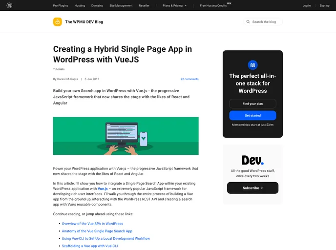 screenshot of Wordpress Vuejs Search
