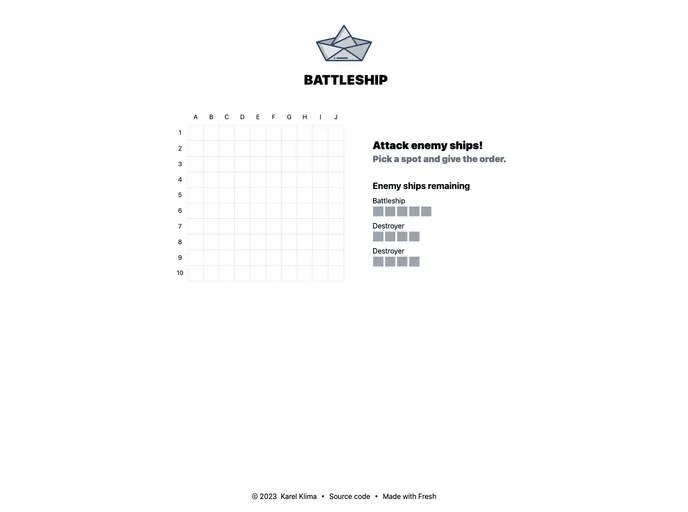 screenshot of Battleship