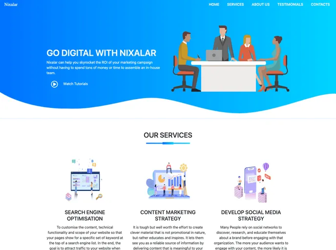 screenshot of Digital Agency Using Svelte