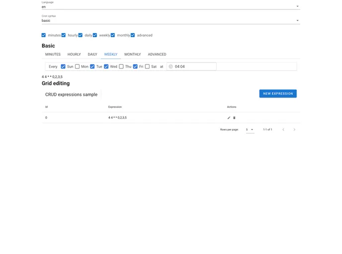 Vue Cron Editor