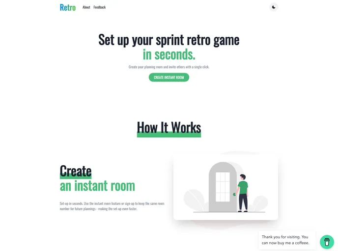 screenshot of Sprint Retrospective Game