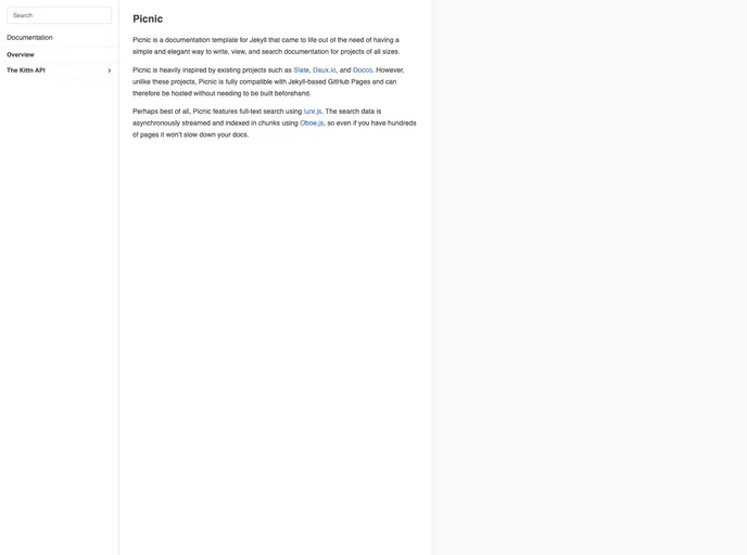 screenshot of Picnic