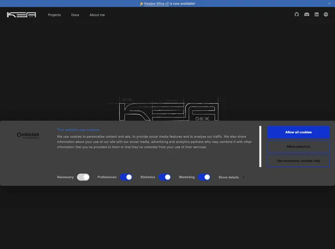 screenshot of Keadex