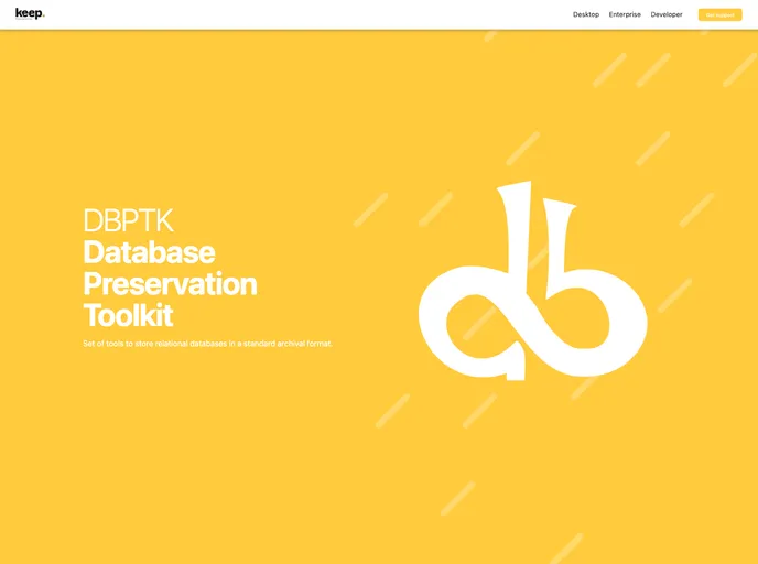 screenshot of Dbptk UI