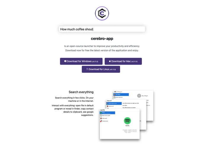screenshot of Cerebro