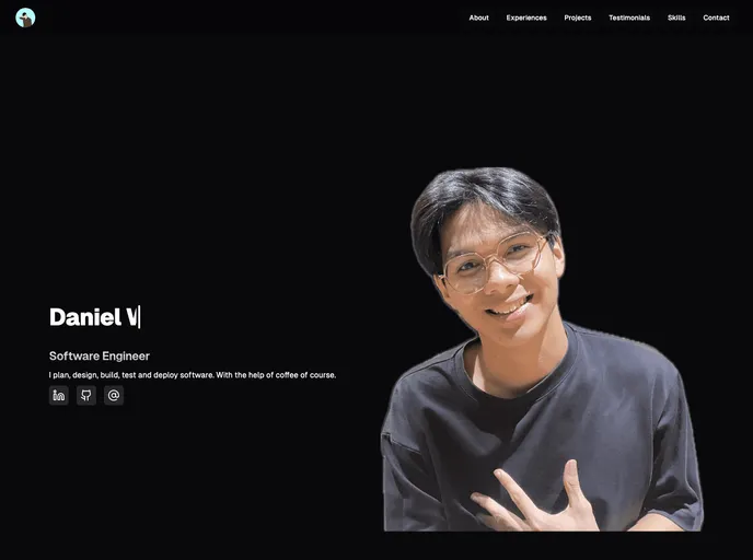 screenshot of Portfolio V2