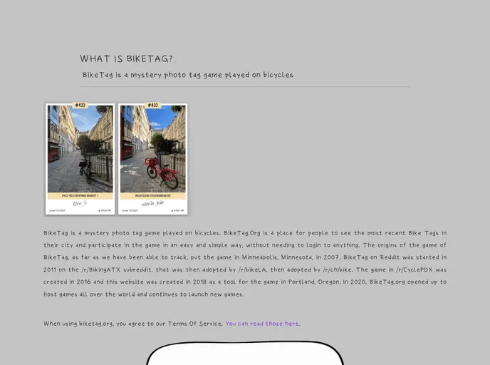 screenshot of Biketag Vue