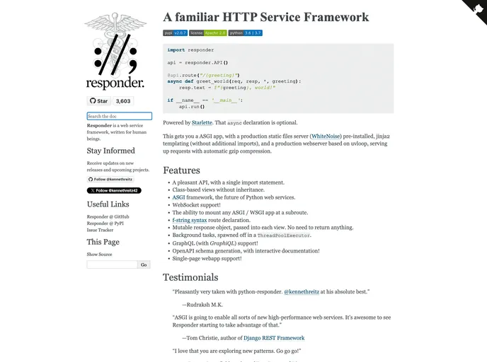 screenshot of Responder