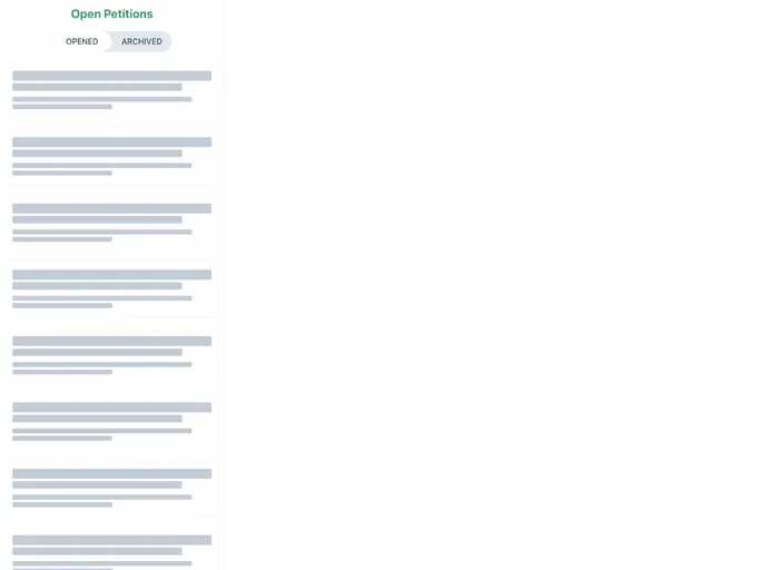 screenshot of British Petitions Dashboard