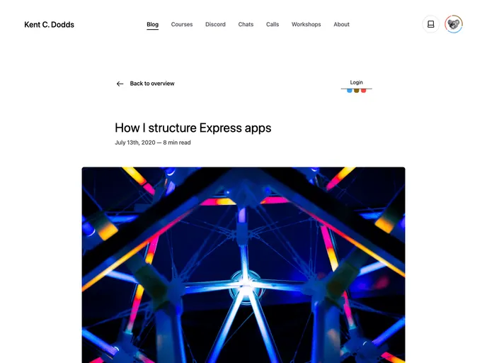 screenshot of Express App Example