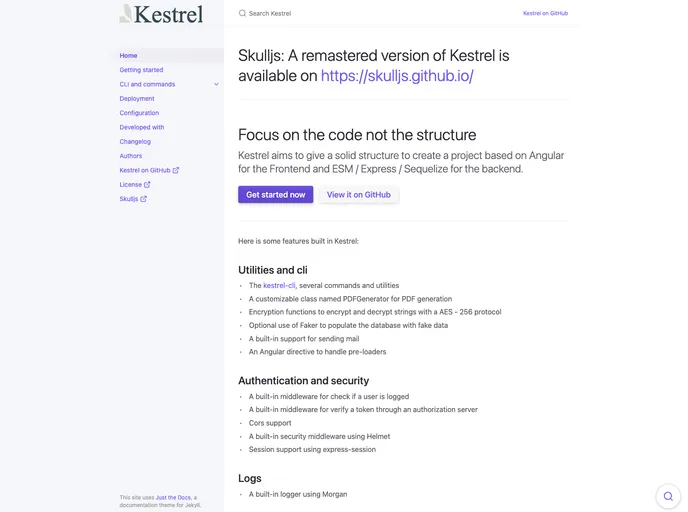 screenshot of Kestrel