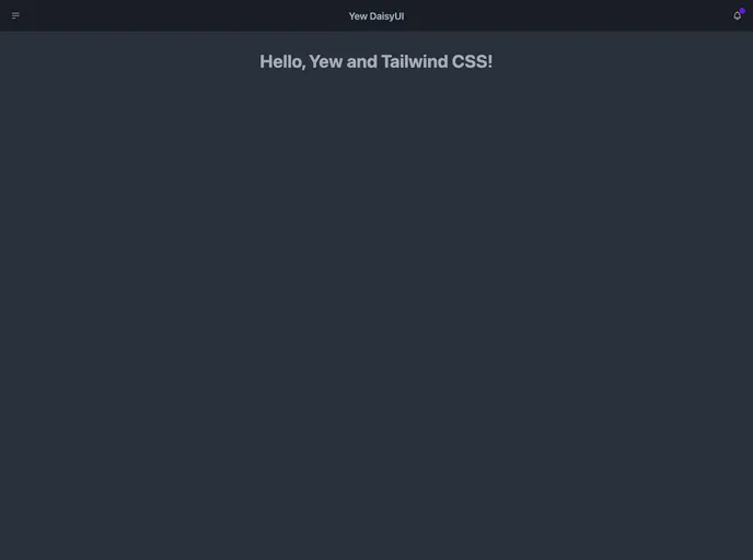 screenshot of Yew Tailwindcss