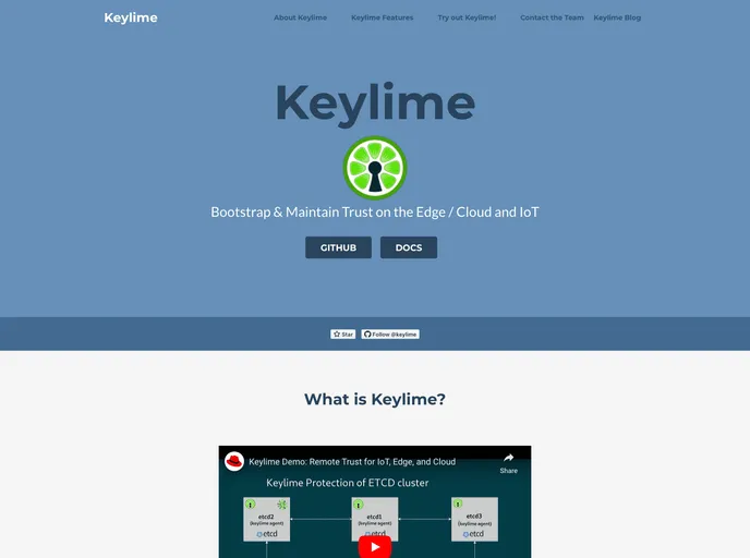 screenshot of Keylime