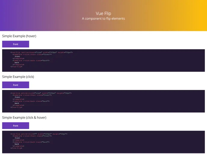 Vue Flip