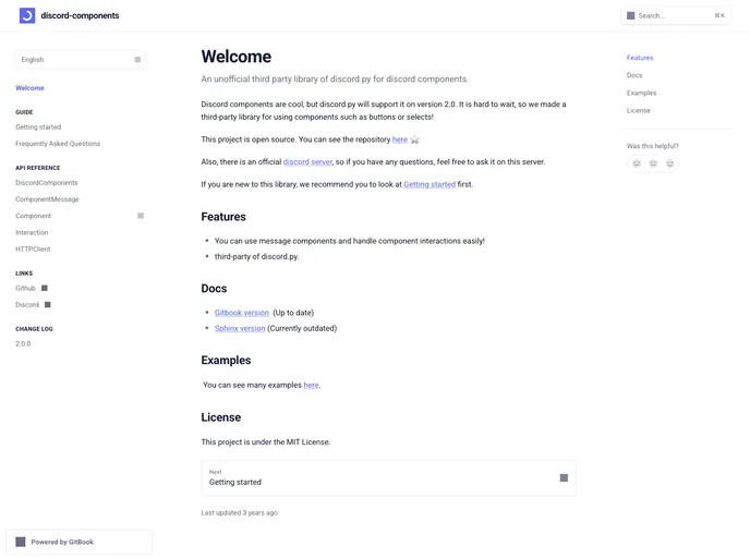 screenshot of Discord.py Components