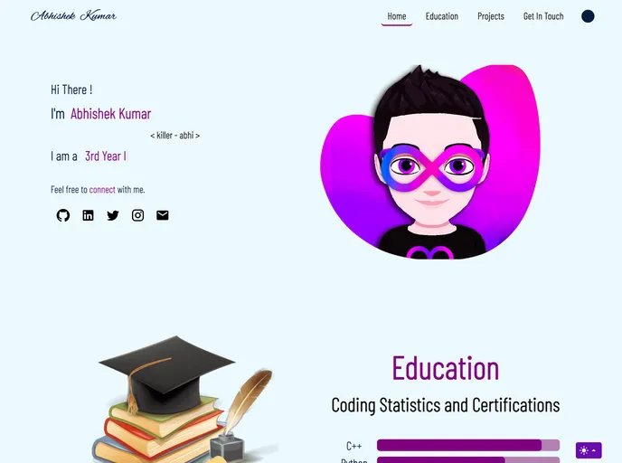 screenshot of Portfolio