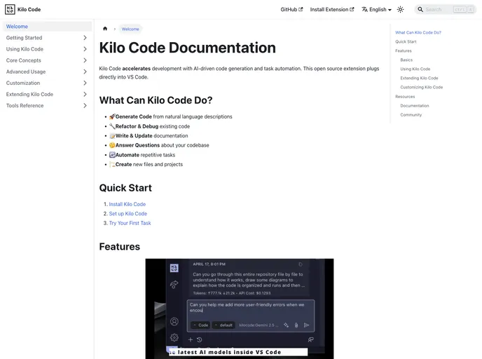 screenshot of Docs